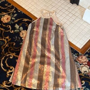 Rachel Roy sequin  Striped Halter‎ Dress- worn once- excellent condition